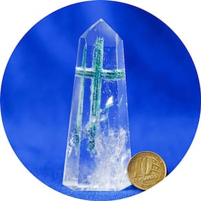 Ponta Cristal Extra Cruz Lapidado Sextavado Tipo A 85mm 82g