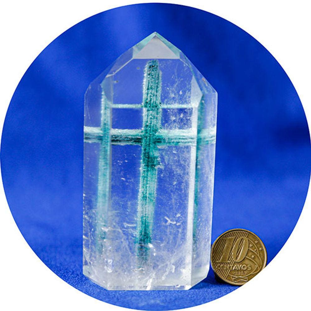 Ponta Cristal Extra Cruz Lapidado Sextavado Tipo A 86mm 236g