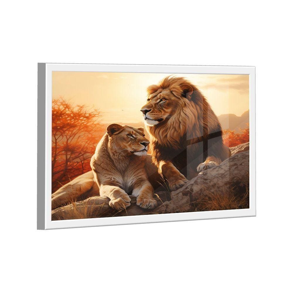 Quadro Casal Na Rocha -- Br Artes