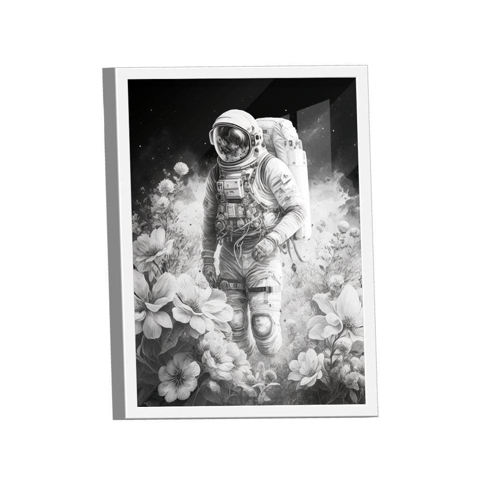 Quadro Astronauta Flores -- Br Artes