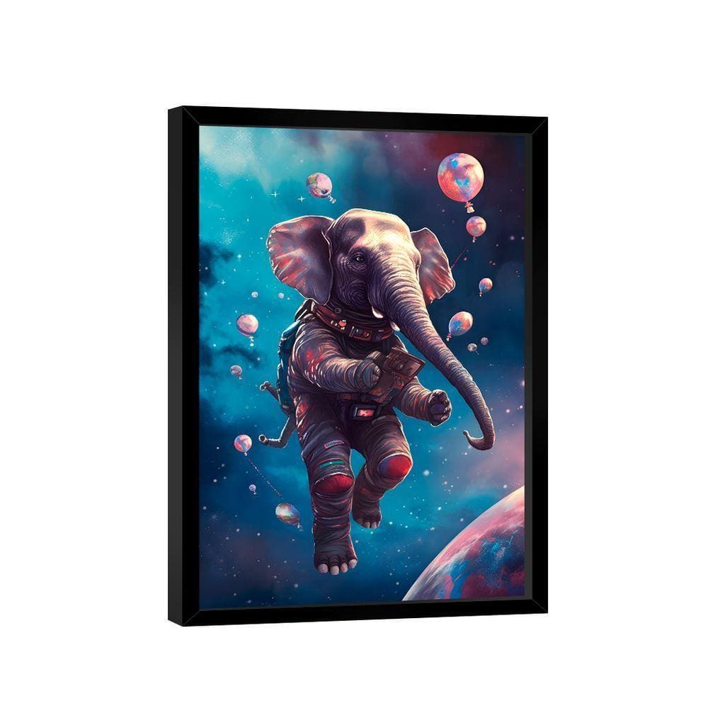 Quadro Elefante Espacial -- Br Artes