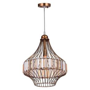 Lustre Pendente Taschibra Aramado Princess Cobre E27 Bivolt