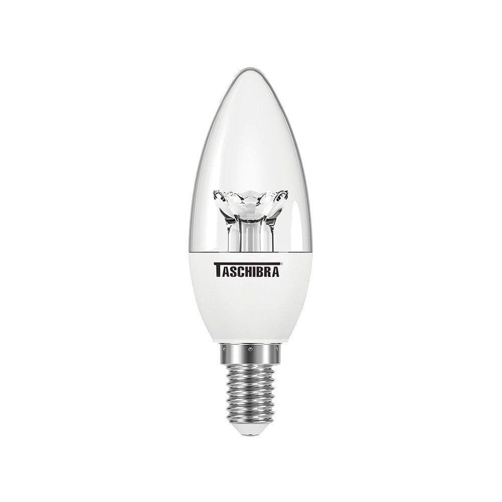Lâmpada Led Vela Clara Tvl 3w Taschibra E14/e27 Bivolt 6500k Luz Fria