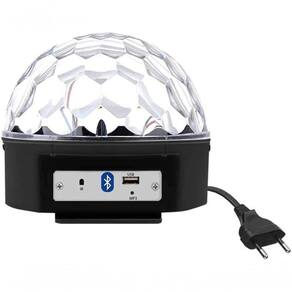 Meia Bola Maluca Led Cristal Bluetooth Controle Glm0909