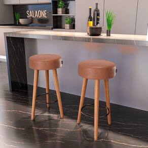 Kit 2 Banquetas Londres Cor Café - Speciale Home Café