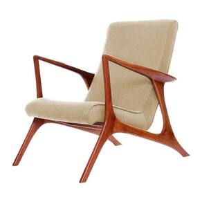 Poltrona Mona Plus Vk Anos 50 Suede Bege Cor Bege