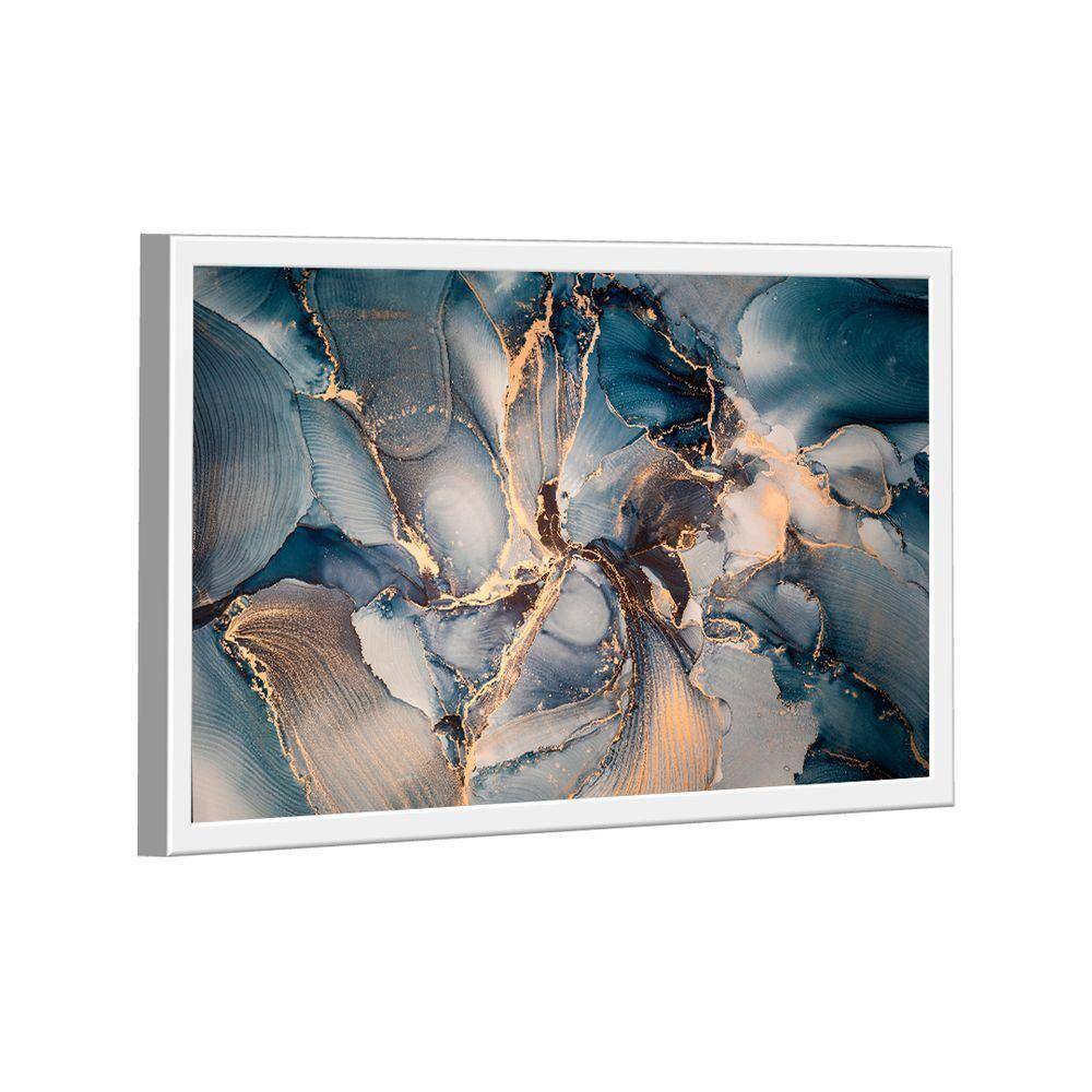 Quadro Abstrato Azul Gold -- Br Artes