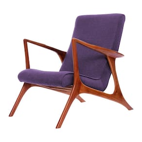 Poltrona Mona Plus Vk Anos 50 Suede Roxo Cor Roxo