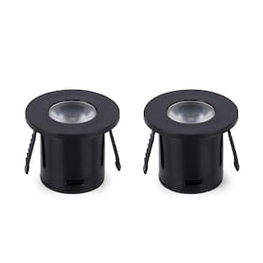 Kit 2 Spot Para Móvel Taschibra Pik Led Redondo Preto Bivolt 6500k Luz Fria