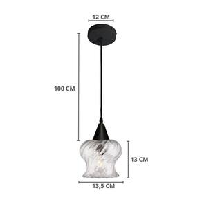 Lustre Pendente Taschibra Aisha Rigato E27 Transparente Bivolt Cobre