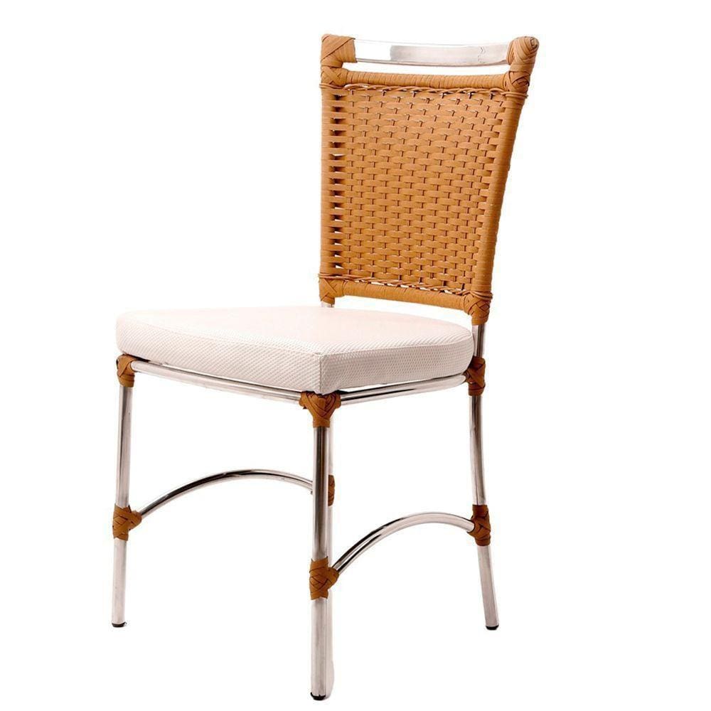 Cadeira De Jantar Jk Em Alumínio Rafia