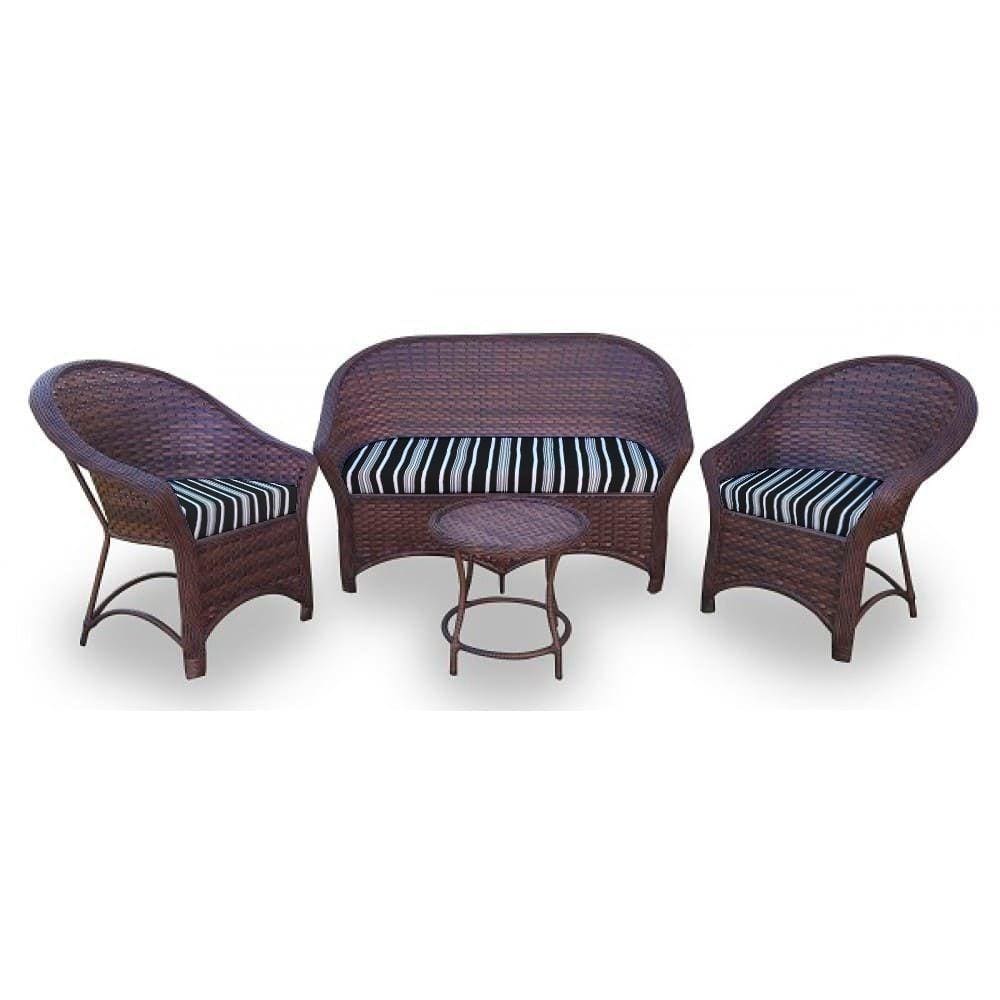 Kit De 1 Sofá 2L + 2 Poltronas + 1 Mesa Centro Preto
