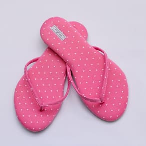 Chinelo Feminino Viz Charlotte 39/40 Poa Rosa e Branco