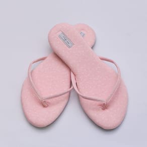 Chinelo Feminino Viz Charlotte 37/38 Poa Rosa Claro e Branco