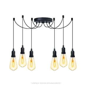 Lustre Aranha Com 6 Pendentes De 2 M + Soquetes
