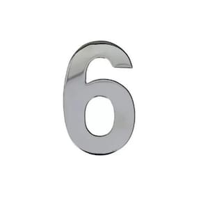 Numeral Seis De Plástico Alta Resistência 10Cm Abs Alumínio