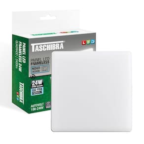 Painel De Led Frameless Quadrado Embutir/sobrepor 24w Bivolt Taschibra 6500k Luz Fria