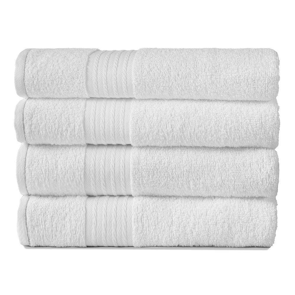 Kit 8 Toalhas De Rosto Gigante Para Hotel Grossa - Nobre - Branco