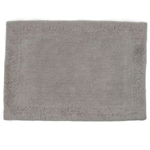 Tapete de Banheiro Algodão Retangular Vizapi Kota 50x70cm Cinza Gris