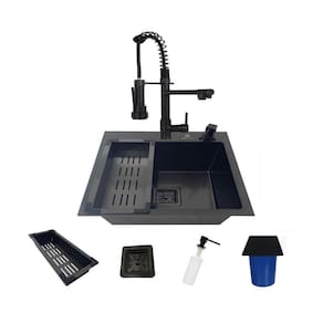 Cuba Gourmet Aço Inox 304 44X44 Torneira Gourmet Lixeira 5Lt