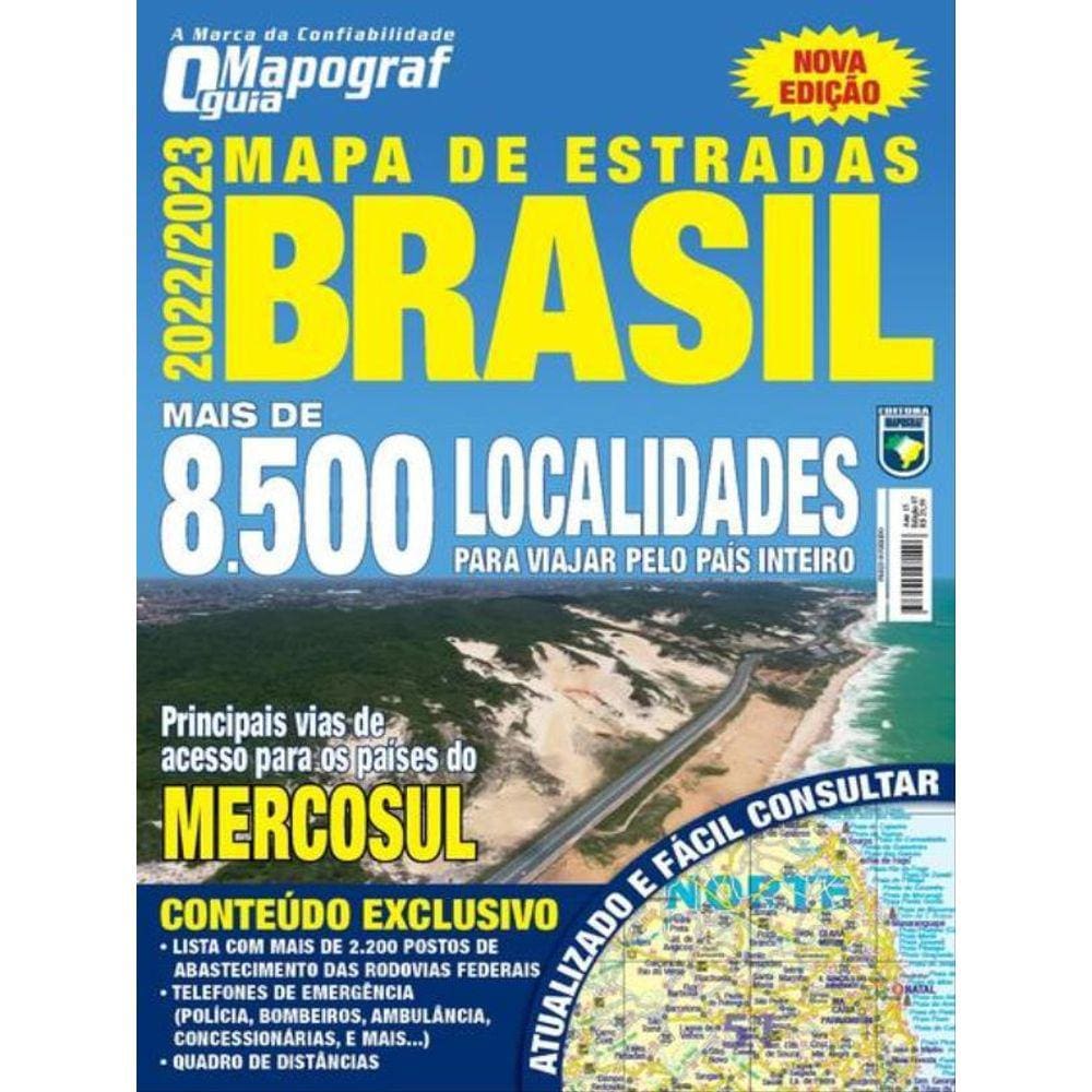Mapa Mapograf Estradas Brasil - 2022/2023
