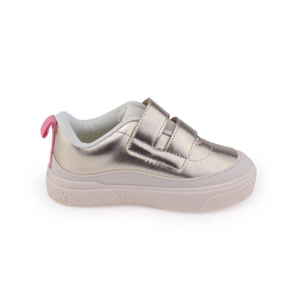 Tênis mna Pampili 721.019 casual dourado