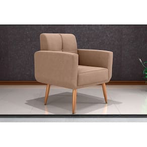 Poltrona Decorativa Havana Boucle Marrom F498 - Matrix