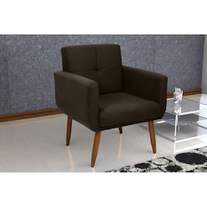 Poltrona Decorativa Havana Suede Marrom B256 - Matrix