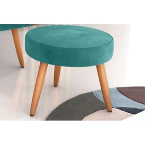 Puff Decorativo Dallas Veludo Verde Menta E437 - Matrix