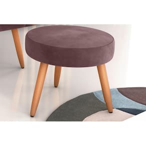 Puff Decorativo Dallas Veludo Rose E431 - Matrix