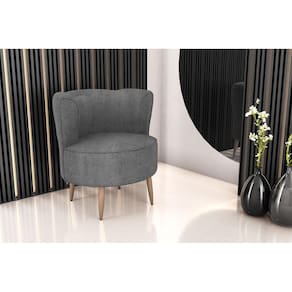 Poltrona Decorativa Savana Boucle Cinza F497 - Matrix
