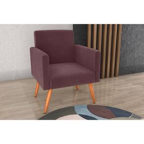 Poltrona Decorativa Dallas Veludo Rose E431 - Matrix