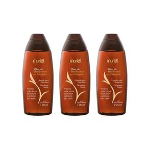 Oleo Corporal Muriel 150Ml Amendoas Com Colageno - Kit C/3Un