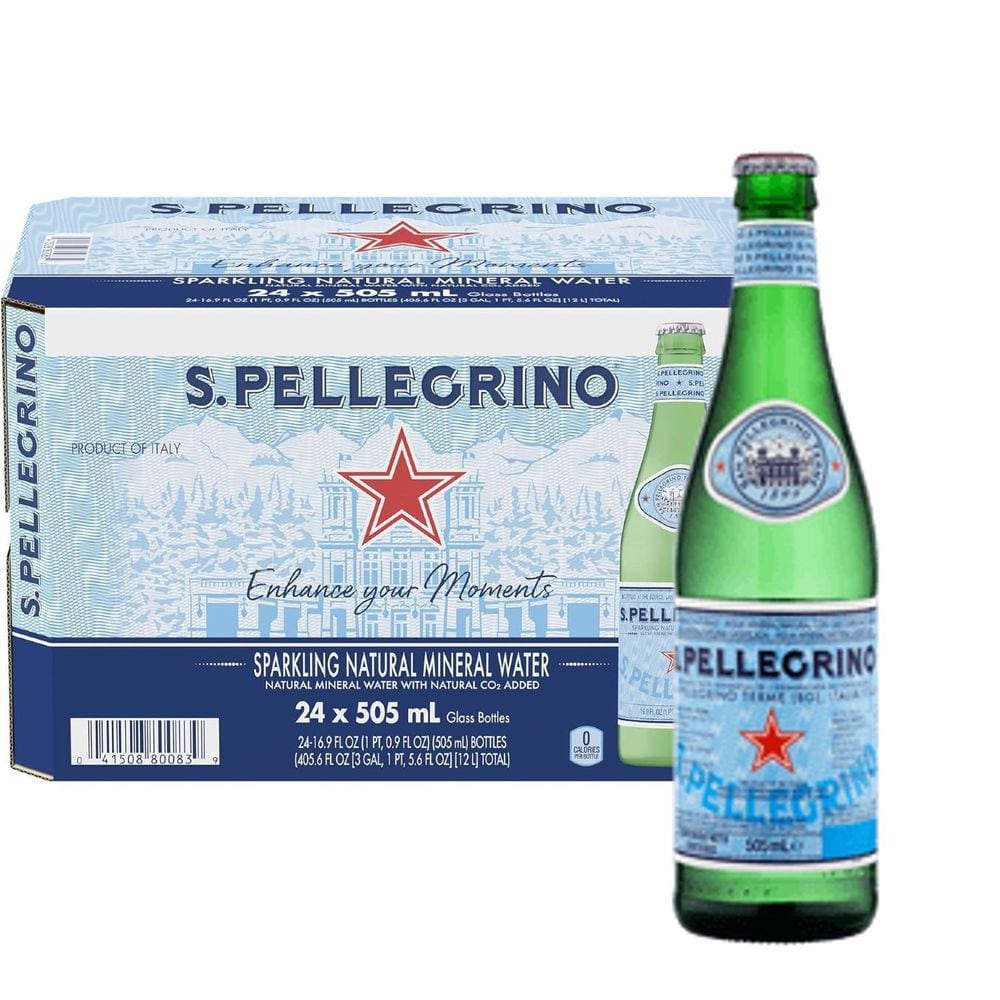 Água Mineral Italiana San Pellegrino Com Gás 505Ml  24 Und