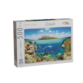 Quebra Cabeça Com 500 Peças Corais Puzzle Colorido