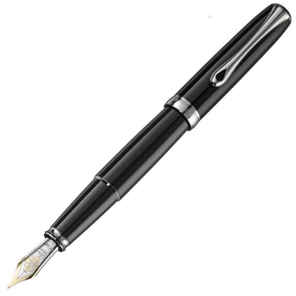 Caneta Tinteiro Diplomat Excellence A2 Black Lacquer Ct 14K