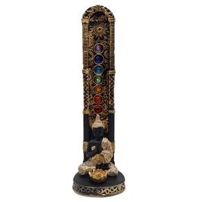 Incensário 7 Chakras Buda - Roupa Brilhante com Pele Negra