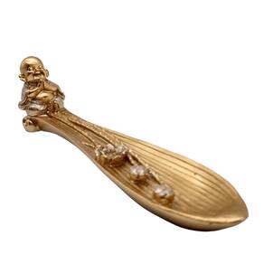 Incensário Buda Chinês - Dourado com Brilho