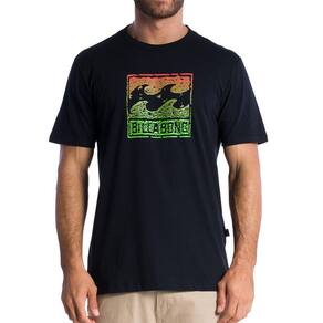 Camiseta Billabong Crayon Wave II SM24 Masculina Preto