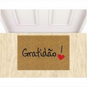 Tapete Decorativo Divertido Gratidao Gratia 60X40 cm.