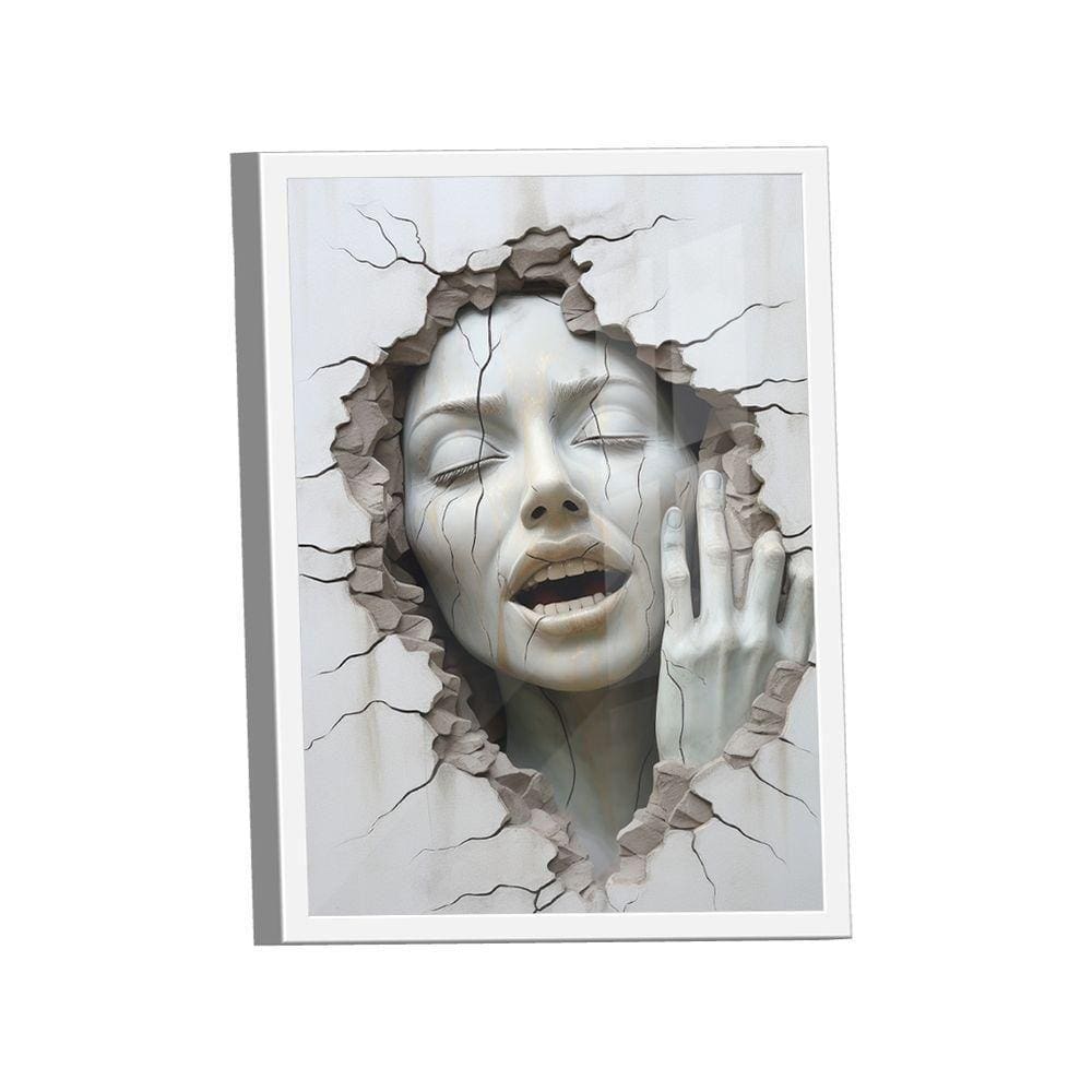 Quadro Aterrorizada 3d -- Br Artes