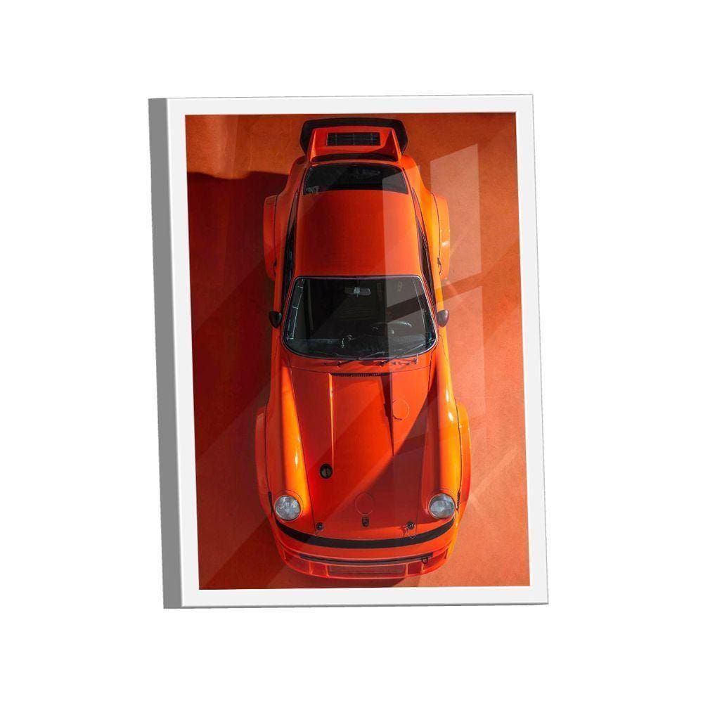 Quadro Porsche 911 Laranja -- Br Artes