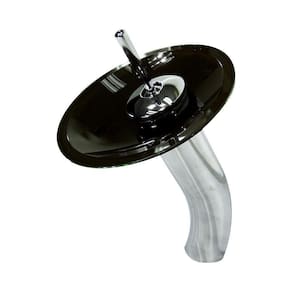 Gabinete De Vidro 40cm Cuba Oval Com Torneira Cascata