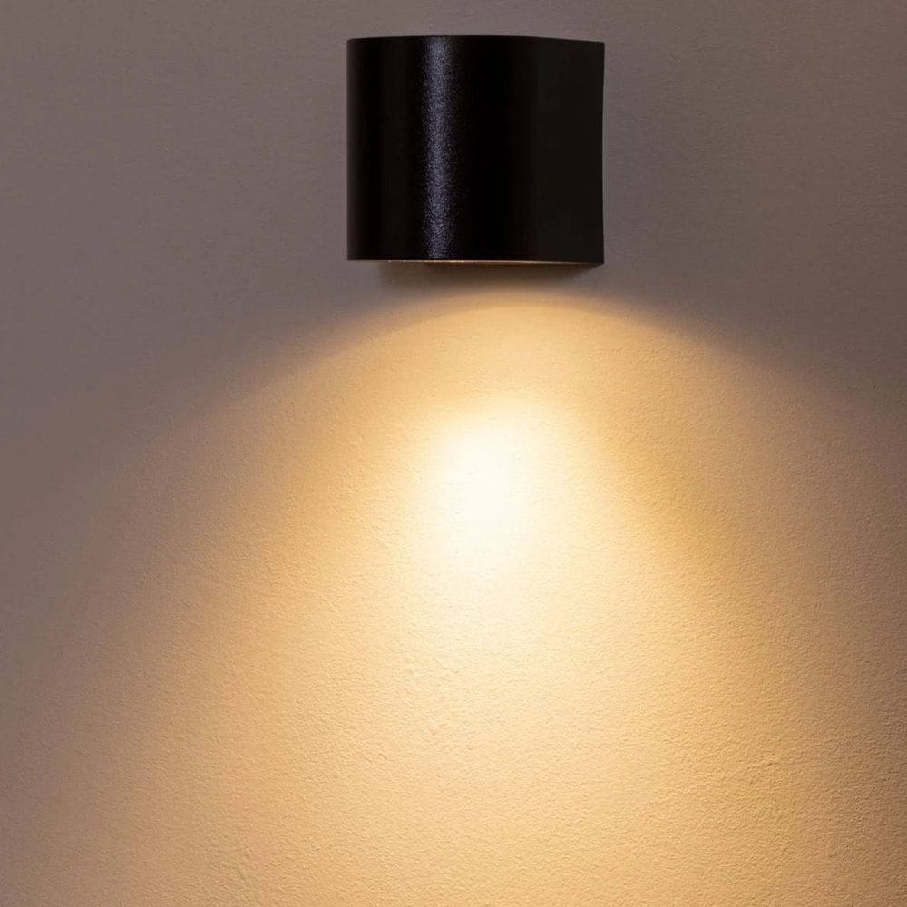 Arandela Dots l7,2cm c9,5cm a8cm 1xgu10 Mr16 Max 10w Ip65 Preto