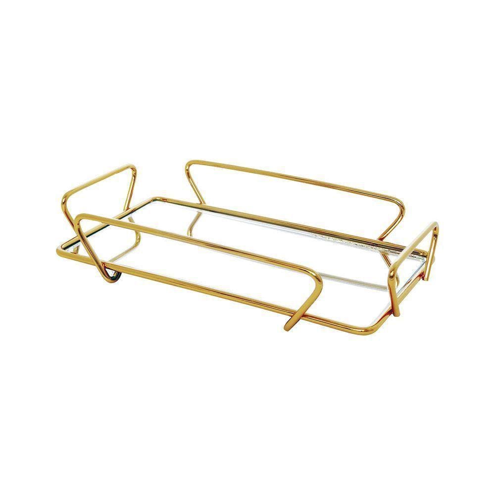 Bandeja Hara Any Dourada 30X40 Cm