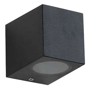 Arandela Dots Square l7,2cm c9,5cm a8cm 1xgu10 Mr16 Max 50w Ip65 Preto