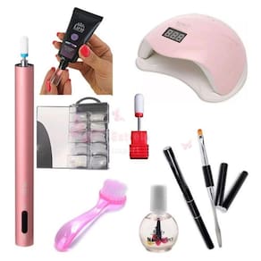 Kit Óleo Unha Lixa Elétrica Cabine Gel Lirió Broca