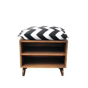 Sapateira Puff Preto E Branco
