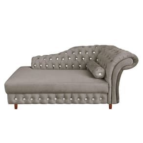 Divã Chesterfield Juliette 160cm Pés Chanfrado Cappuccino