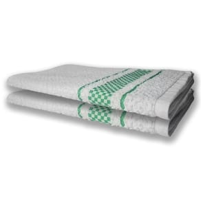 2 Panos De Prato Atoalhado Felpudo 370G/M² Premium Verde